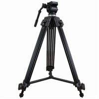Lightweight 2-Stage Video Tripod/Head Combo w/ Carry Case - Cams 4-10 lbs